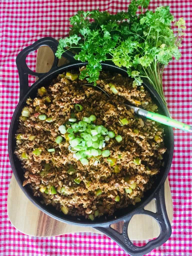 Cajun Rice with Pork Mince and Chicken Livers The Yarn by The Free