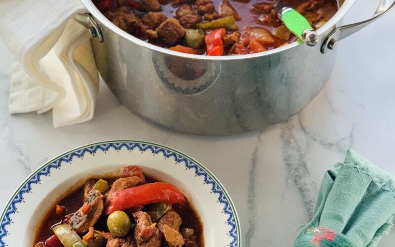 Spanish Pork with Green Olives Spanish Pork