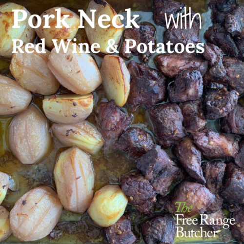 Pork Neck Red Wine Potatoes